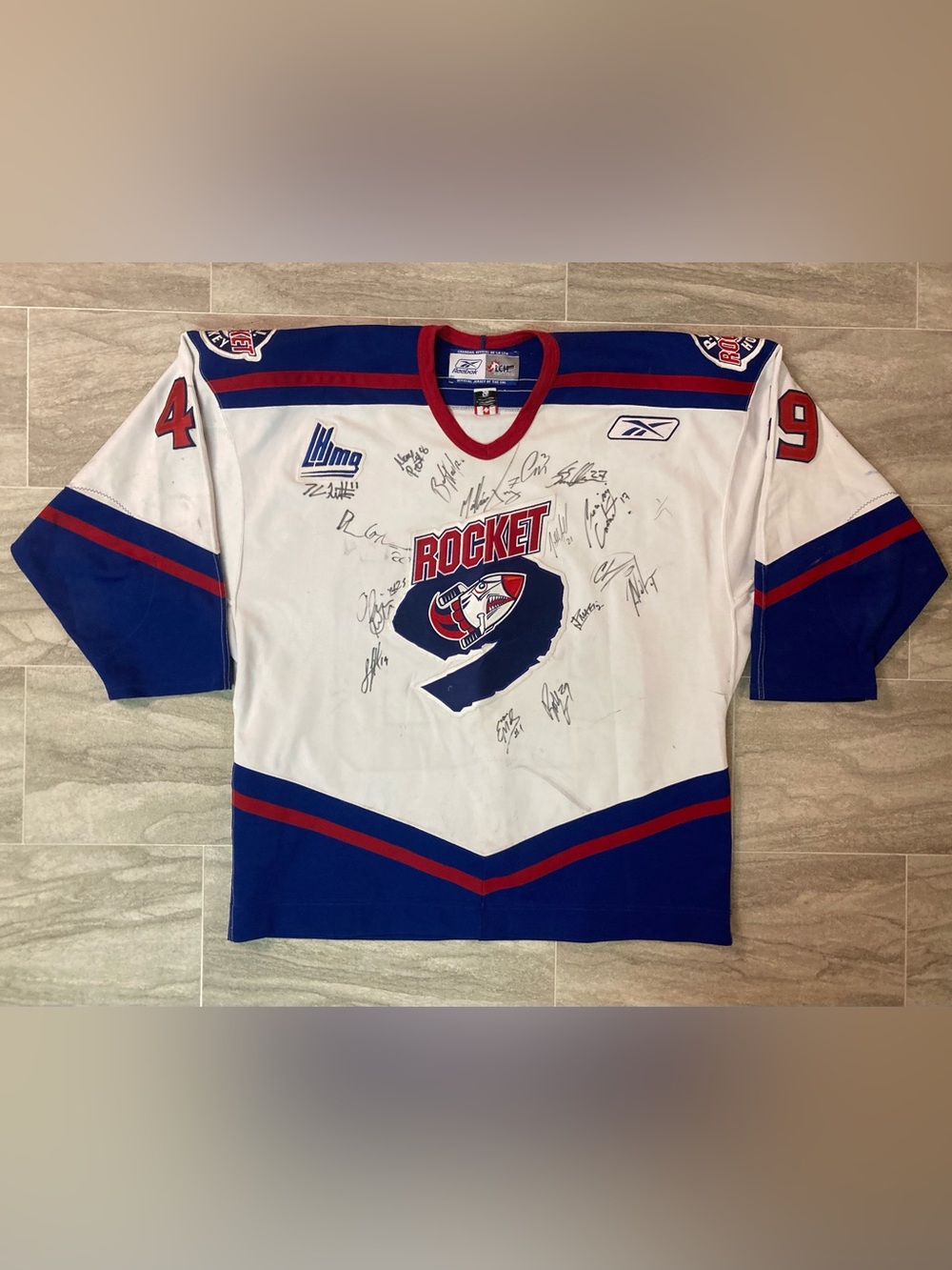 2008-09 PEI Rocket Game Used Worn Hockey Jersey QMJHL NOBR Prince Edward Island